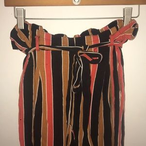 Striped Paper Bag Pant